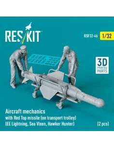 Aircraft mechanics with Red Top missile (on transport trolley) (EE ... 2