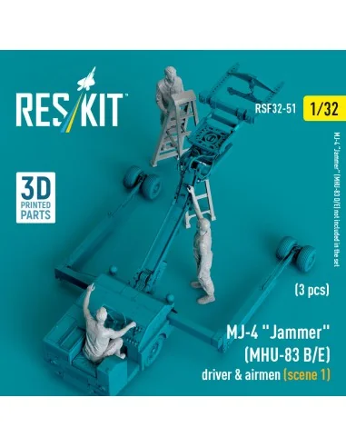 MJ-4 Jammer (MHU-83 B/E) driver & airmen (scene 1) (3 pcs) (3D Prin...