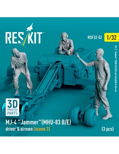 MJ-4 Jammer (MHU-83 B/E) driver & airmen (scene 2) (3 pcs) (3D Prin...