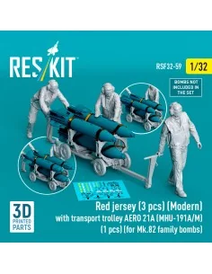 Red jersey (3 pcs) (Modern) with transport trolley AERO 21A (MHU-19...