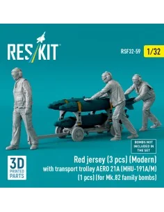 Red jersey (3 pcs) (Modern) with transport trolley AERO 21A (MHU-19... 2