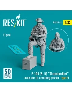 F-105 (D, F, G) Thunderchief male pilot (in a standing position - t...