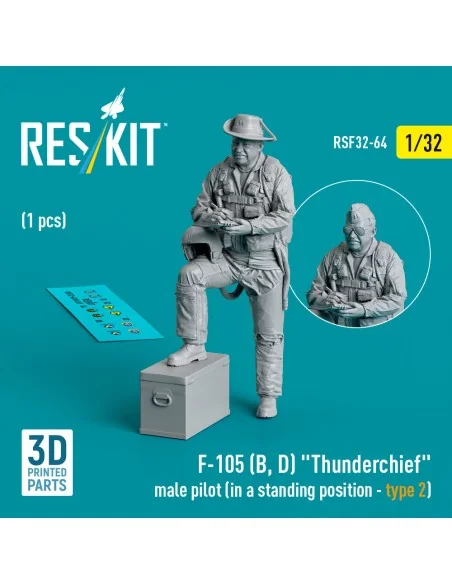 F-105 (D, F, G) Thunderchief male pilot (in a standing position - t...