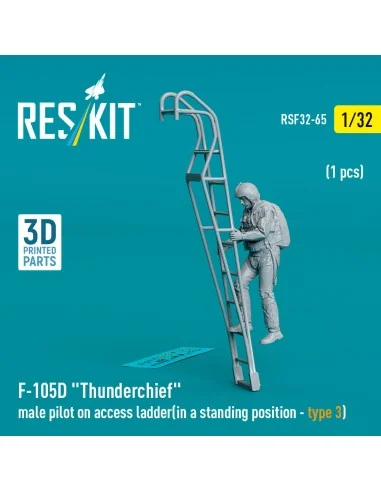 F-105 (D, F, G) Thunderchief male pilot on access ladder (type 3) (...