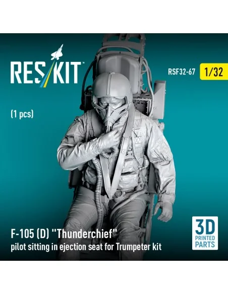 F-105D Thunderchief pilot sitting in ejection seat for Trumpeter ki...