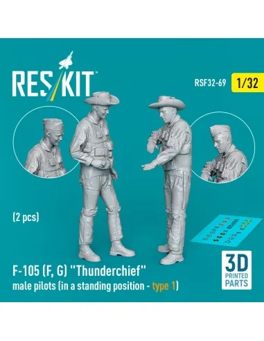 F-105 (F, G) Thunderchief male pilots (in a standing position - typ...