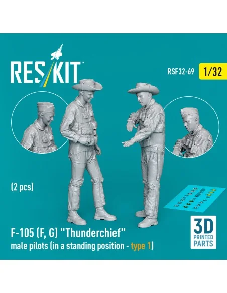F-105 (F, G) Thunderchief male pilots (in a standing position - typ...