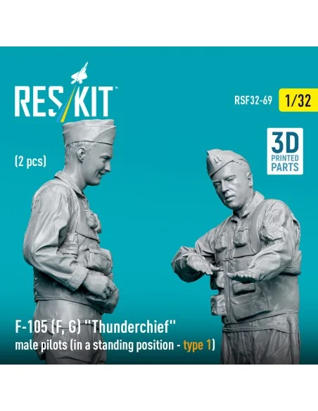 F-105 (F, G) Thunderchief male pilots (in a standing position - typ...