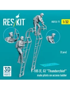 F-105 (F, G) Thunderchief male pilots on access ladder (2 pcs) (3D ...