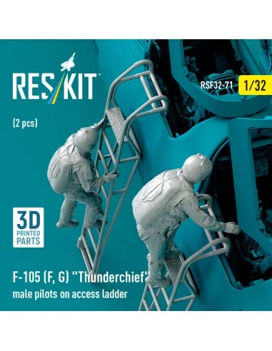 F-105 (F, G) Thunderchief male pilots on access ladder (2 pcs) (3D ...