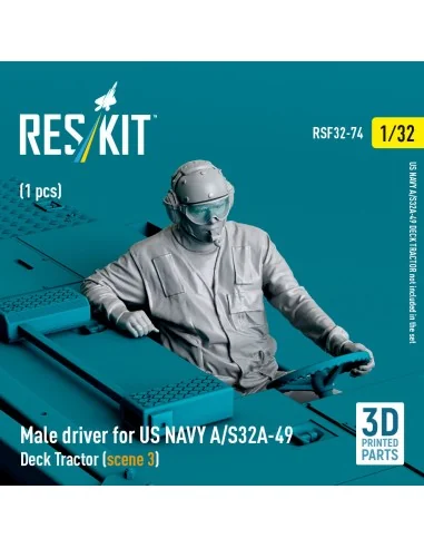 Male driver for US NAVY A/S32A-49 Deck Tractor (scene 3) (1 pcs) (3...