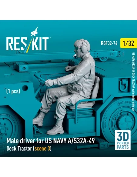 Male driver for US NAVY A/S32A-49 Deck Tractor (scene 3) (1 pcs) (3...
