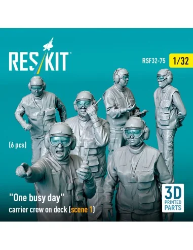 One busy day carrier crew on deck (scene 1) (6 pcs) (3D Printed), 1...