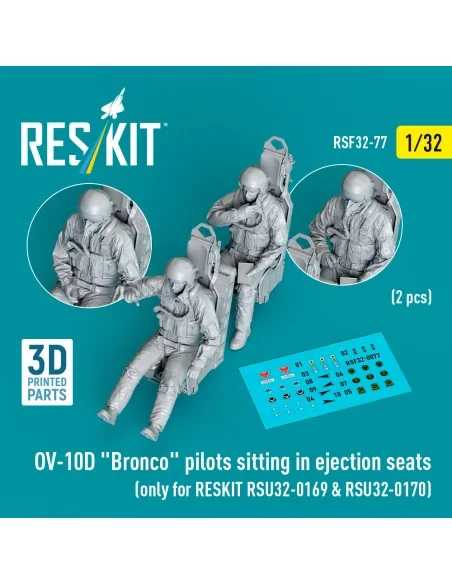 OV-10D Bronco pilots sitting in ejection seats (2 pcs) (only for RE...