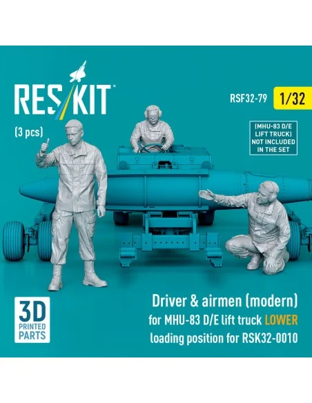 Driver & airmen (modern) (3 pcs) (MHU-83 D/E lift truck LOWER loadi...