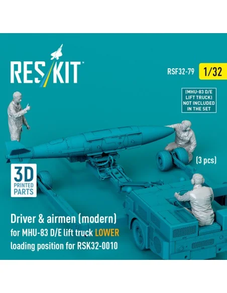 Driver & airmen (modern) (3 pcs) (MHU-83 D/E lift truck LOWER loadi...