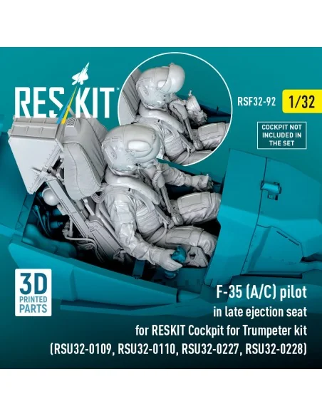 F-35 (A/C) pilot in late ejection seat for RESKIT Cockpit for Trump...