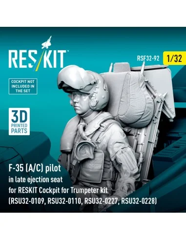 F-35 (A/C) pilot in late ejection seat for RESKIT Cockpit for Trump...