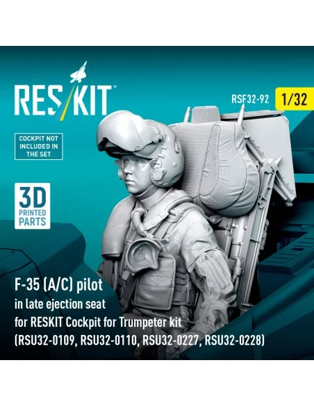F-35 (A/C) pilot in late ejection seat for RESKIT Cockpit for Trump...