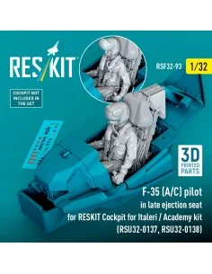 F-35 (A/C) pilot in late ejection seat for RESKIT Cockpit for Itale...