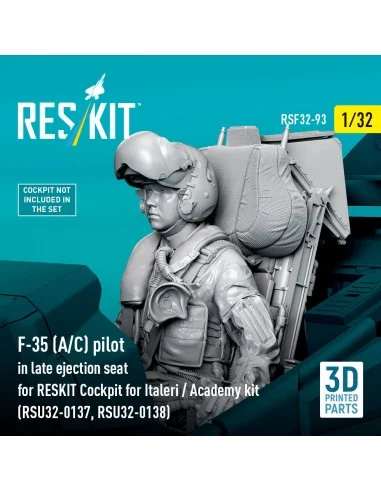 F-35 (A/C) pilot in late ejection seat for RESKIT Cockpit for Itale...