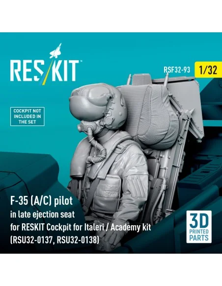 F-35 (A/C) pilot in late ejection seat for RESKIT Cockpit for Itale...