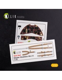Gloster Gladiator Mk.II interior 3D decals for ICM kit, 1/32 - Keli...