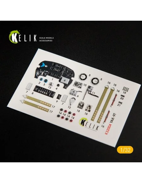 Yak-9T interior 3D decals for ICM kit, 1/32 - Kelik K32004