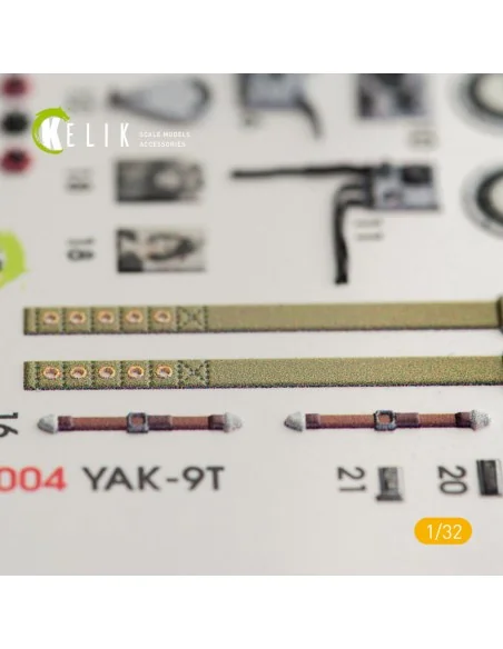 Yak-9T interior 3D decals for ICM kit, 1/32 - Kelik K32004