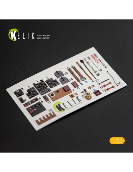 [NO_DESC] Ki-61-I interior 3D decals for Hasegawa kit, 1/32 - Kelik...