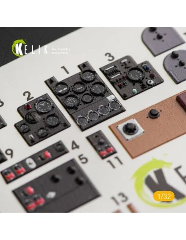 Ki-61-I interior 3D decals for Hasegawa kit, 1/32 - Kelik K32008
