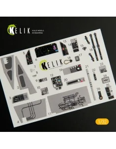 F-35C interior 3D decals for Trumpeter kit, 1/32 - Kelik K32009