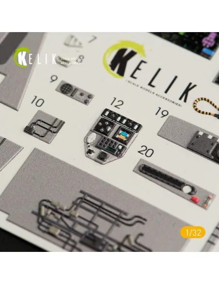 F-35C interior 3D decals for Trumpeter kit, 1/32 - Kelik K32009