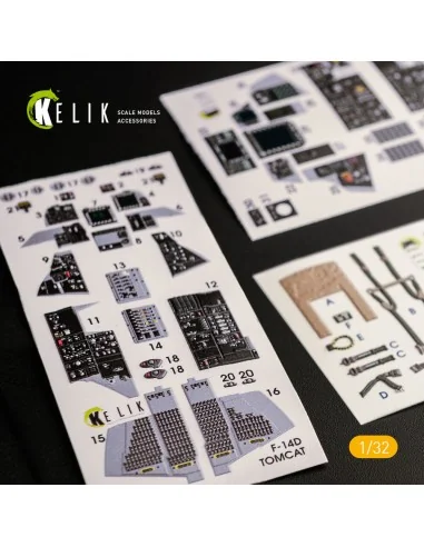 F-14D Super Tomcat - Interior 3D Decal for Trumpeter kit, 1/32 - Ke...