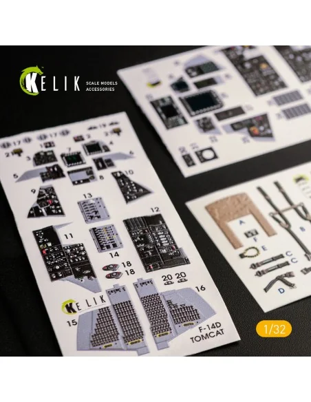 F-14D Super Tomcat - Interior 3D Decal for Trumpeter kit, 1/32 - Ke...