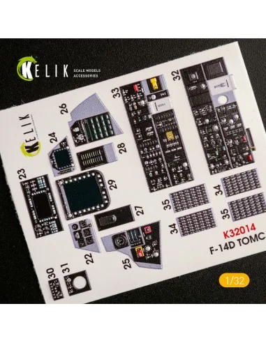 F-14D Super Tomcat - Interior 3D Decal for Trumpeter kit, 1/32 - Ke...