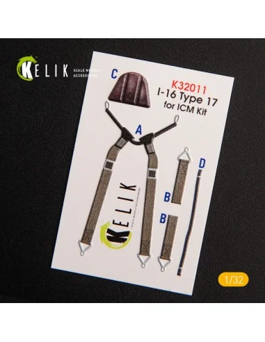 I-16 type 17 - Interior 3D Decal for ICM kit, 1/32 - Kelik K32011