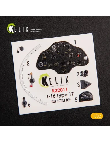 I-16 type 17 - Interior 3D Decal for ICM kit, 1/32 - Kelik K32011