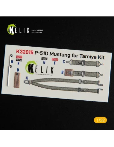 P-51D Mustang - Interior 3D Decal for Tamiya kit, 1/32 - Kelik K32015