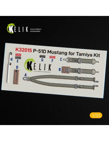 P-51D Mustang - Interior 3D Decal for Tamiya kit, 1/32 - Kelik K32015