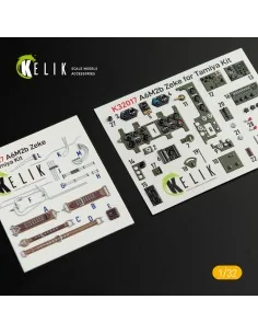 A6M2B Zeke - Interior 3D Decal for Tamiya kit, 1/32 - Kelik K32017