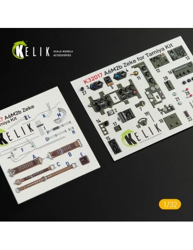 A6M2B Zeke - Interior 3D Decal for Tamiya kit, 1/32 - Kelik K32017