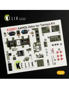 A6M2B Zeke - Interior 3D Decal for Tamiya kit, 1/32 - Kelik K32017 2