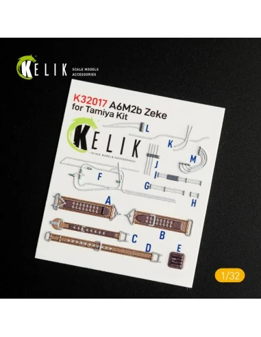 [NO_DESC] A6M2B Zeke - Interior 3D Decal for Tamiya kit, 1/32 - Kel...
