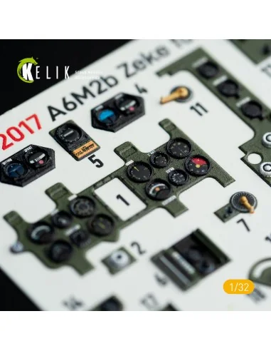 A6M2B Zeke - Interior 3D Decal for Tamiya kit, 1/32 - Kelik K32017