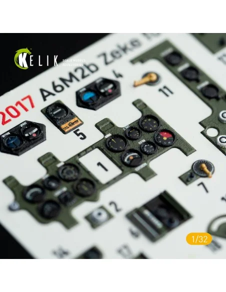 A6M2B Zeke - Interior 3D Decal for Tamiya kit, 1/32 - Kelik K32017