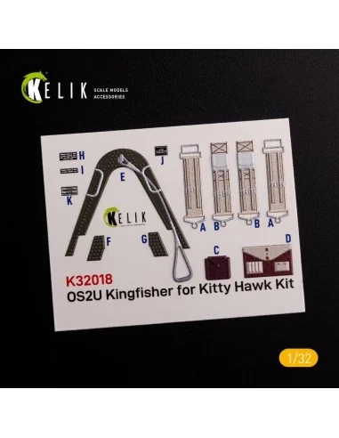 OS2U Kingfisher - Interior 3D Decal for Kitty Hawk/Zimi models kit,...