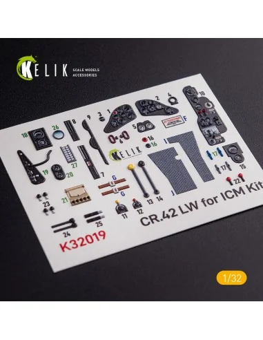 CR.42 LW - Interior 3D Decal for ICM kit, 1/32 - Kelik K32019