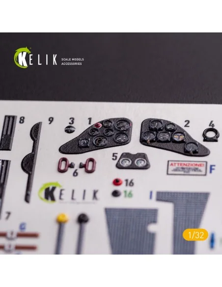 CR.42 LW - Interior 3D Decal for ICM kit, 1/32 - Kelik K32019