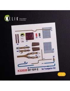 BF-109 E - Interior 3D Decal with 3D printed parts for Trumpeter ki... 2